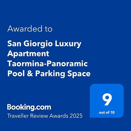 San Giorgio Luxury Apartment Taormina-Panoramic Pool & Parking Space Ngoại thất bức ảnh