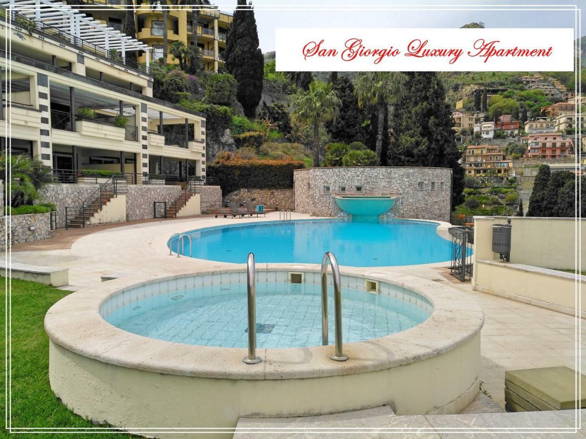San Giorgio Luxury Apartment Taormina-Panoramic Pool & Parking Space Ngoại thất bức ảnh