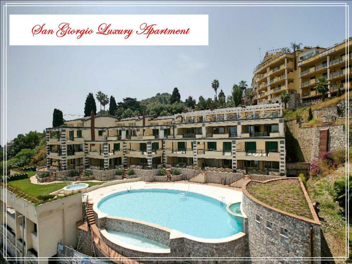 San Giorgio Luxury Apartment Taormina-Panoramic Pool & Parking Space Ngoại thất bức ảnh