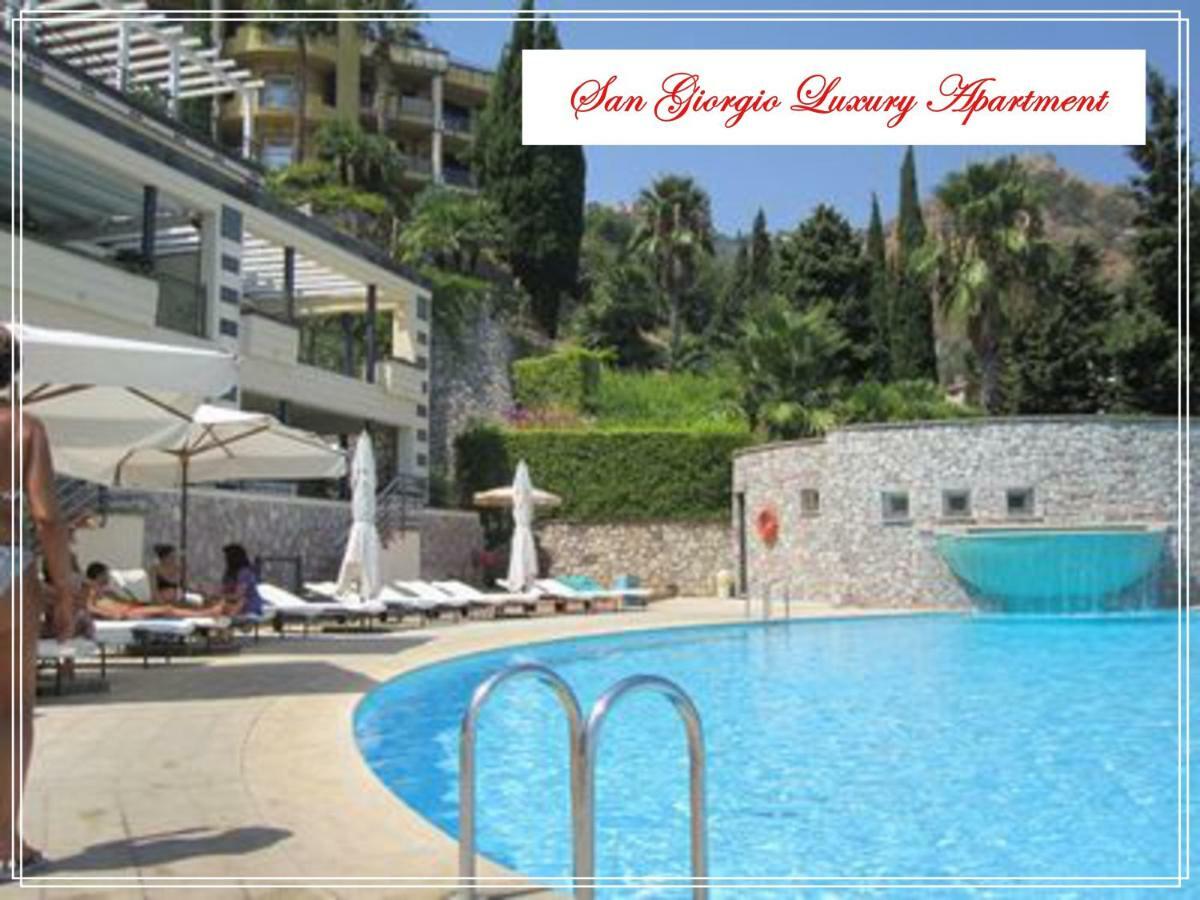 San Giorgio Luxury Apartment Taormina-Panoramic Pool & Parking Space Ngoại thất bức ảnh